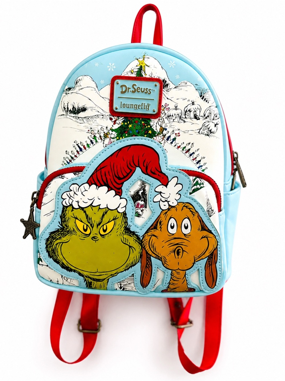 RARE Universal Parks Exclusive Loungefly Grinch Max Christmas Mini Backpack